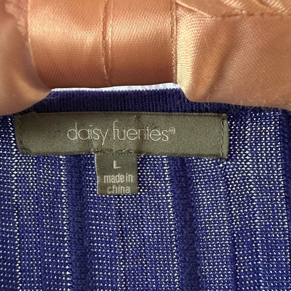Daisy Fuentes Purple Long Sleeve Tunic - Picture 3 of 6